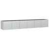 vidaXL Lit sur&eacute;lev&eacute; de jardin 480x80x77 cm Acier galvanis&eacute; Argent&eacute;