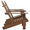 vidaXL Chaises de jardin Adirondack avec table bois de sapin marron