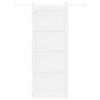 vidaXL Porte coulissante Blanc 93 x 232 cm Pin massif