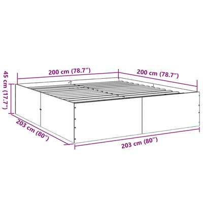 vidaXL Cadre de lit chêne sonoma 200x200 cm bois d'ingénierie