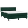 vidaXL Sommier &agrave; lattes de lit et matelas vert fonc&eacute; 160x210cm velours