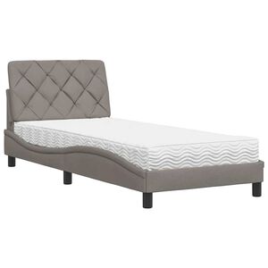 vidaXL Lit avec matelas taupe 80x200 cm tissu