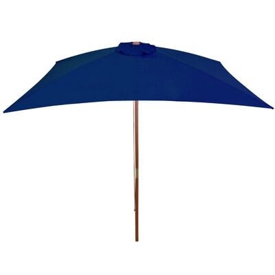 vidaXL Parasol de jardin avec mât en bois bleu 200x300 cm