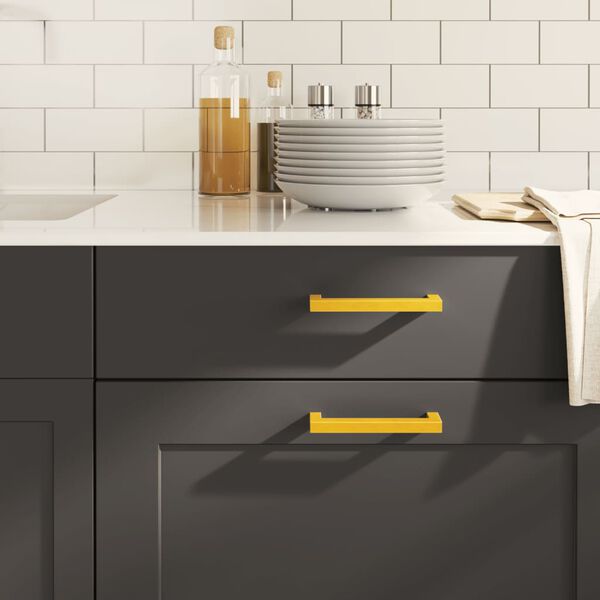 vidaXL Poign&eacute;es d'armoire 20 pcs dor&eacute; 128 mm acier inoxydable