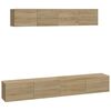 vidaXL Ensemble de meubles TV 4 pcs Ch&ecirc;ne sonoma Bois d'ing&eacute;nierie