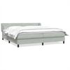 vidaXL Sommier &agrave; lattes de lit et matelas gris clair 200x210cm velours