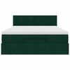 vidaXL Cadre de lit ottoman avec matelas vert fonc&eacute; 140x200 cm velours