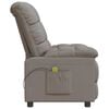 vidaXL Fauteuil de massage Taupe Tissu