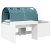 vidaXL Lit avec Tunnel 4 pc Blanc et bleu clair Bois d'ing&eacute;nierie
