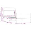 vidaXL Cadre de lit sans matelas 107x203 cm chêne sonoma