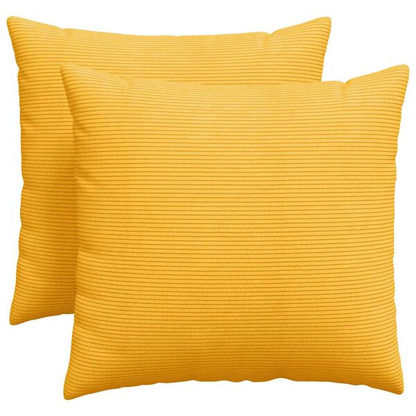 vidaXL Coussins de canap&eacute; 2 pcs Jaune clair 50 x 50 cm