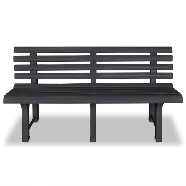 vidaXL Banc de jardin 145,5 cm plastique anthracite