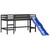 vidaXL Lit mezzanine enfants avec tunnel sans matelas rose 90x200 cm