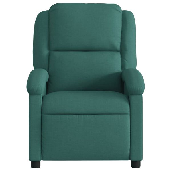 vidaXL Fauteuil de massage inclinable Vert fonc&eacute; Tissu