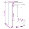 vidaXL Armoire pour machine &agrave; laver Ch&ecirc;ne fum&eacute; 67,5 x 62 x 97 cm