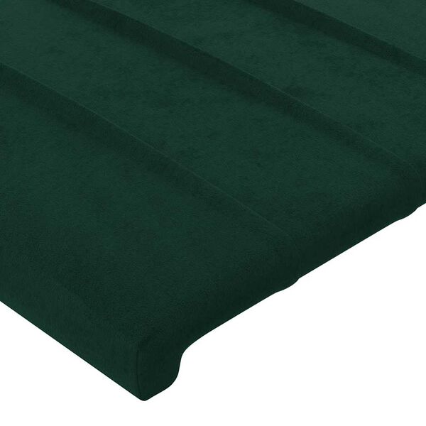 vidaXL T&ecirc;te de lit Vert fonc&eacute; 144 x 5 x 118/128 cm Velours