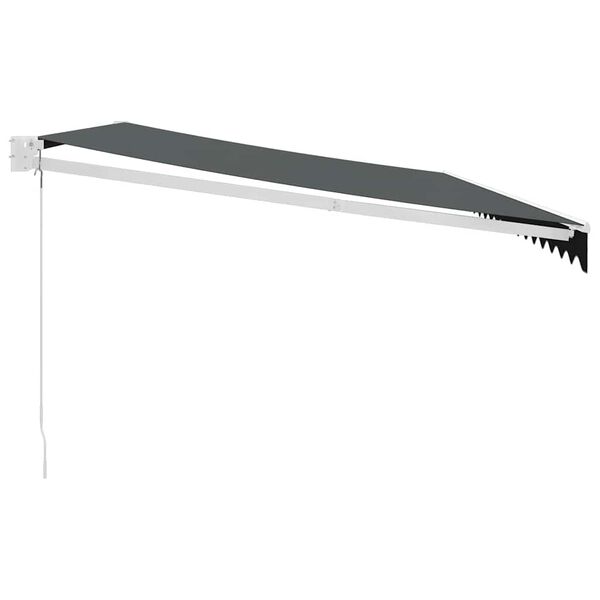 vidaXL Auvent r&eacute;tractable anthracite 5x3 m tissu et aluminium