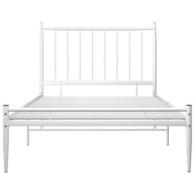 vidaXL Cadre de lit sans matelas blanc métal 100x200 cm