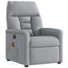 vidaXL Fauteuil de massage inclinable &eacute;lectrique gris clair tissu