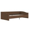 vidaXL Lit avec &eacute;clairage USB Marron Tissu 90x200 cm