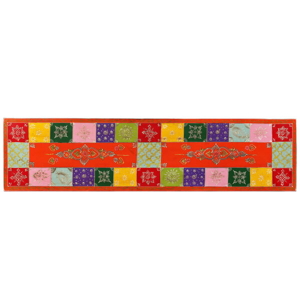 vidaXL Meuble TV Bois de manguier massif Peint à la main