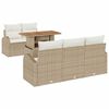 vidaXL Ensemble de canapé de jardin 6 pcs Beige Poly rotin