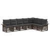 vidaXL Ensemble de canap&eacute; de jardin 7 pc Gris polyrotin