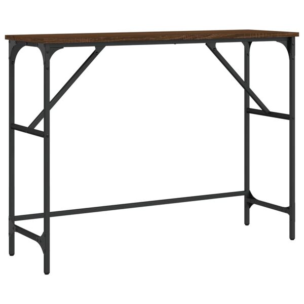 vidaXL Table console ch&ecirc;ne marron 100x32x75 cm bois d'ing&eacute;nierie