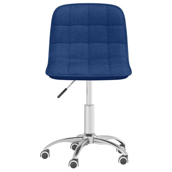 vidaXL Chaises pivotantes &agrave; manger lot de 4 bleu tissu