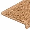 vidaXL Tapis d'escalier 20 pi&egrave;ces 65 x 21 x 4 cm Beige Bord rectangulaire