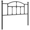 vidaXL T&ecirc;te de lit de remplacement m&eacute;tal noir 107 cm