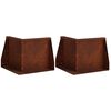 vidaXL Mur de sout&egrave;nement 2 pc 50 x 50 x 30 cm Acier patin&eacute; Rouill&eacute;