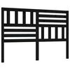 vidaXL T&ecirc;te de lit Noir 126x4x100 cm Bois massif de pin