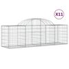 vidaXL Paniers &agrave; gabions arqu&eacute;s 11 pcs 200x50x60/80 cm Fer galvanis&eacute;
