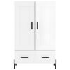 vidaXL Buffet haut blanc brillant 69,5x31x115 cm bois d'ing&eacute;nierie
