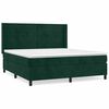vidaXL Sommier &agrave; lattes de lit et matelas Vert fonc&eacute; 180x200cm Velours