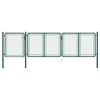 vidaXL Portail de jardin en acier vert 400 x 100 cm