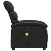 vidaXL Fauteuil de massage inclinable Noir Similicuir