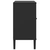 vidaXL Buffet SENJA aspect rotin noir 80x40x80 cm bois massif de pin