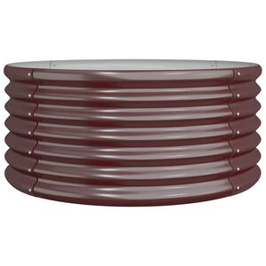 vidaXL Jardini&egrave;re de jardin Acier galvanis&eacute; 80x80x36 cm Marron