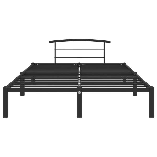 vidaXL Cadre de lit sans matelas noir m&eacute;tal 160x200 cm