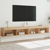vidaXL Meubles TV avec lumi&egrave;res LED 2 pcs ch&ecirc;ne sonoma 100x30x30 cm