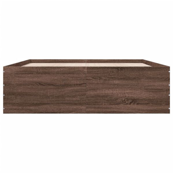 vidaXL Cadre de lit sans matelas ch&ecirc;ne marron 160x200 cm