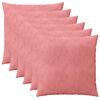 vidaXL Housse de coussin 6 pcs HEERLEN Rose 60 x 60 cm Velours