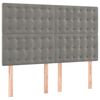 vidaXL Sommier &agrave; lattes de lit et matelas Gris clair 140x200cm Velours