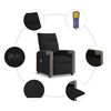 vidaXL Fauteuil de massage inclinable &eacute;lectrique Noir Tissu