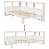 vidaXL Lit biblioth&egrave;que sans matelas blanc 90x190cm bois de pin massif