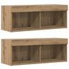 vidaXL Ensemble meuble TV 8 pcs ch&ecirc;ne artisanal Bois d'ing&eacute;nierie