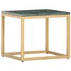 vidaXL Table basse Vert 40x40x35 cm Pierre v&eacute;ritable et texture marbre
