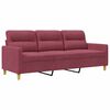 vidaXL Canap&eacute; &agrave; 3 places Rouge bordeaux 180 cm Tissu